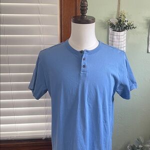 Katin Blue Short Sleeve Henley Tee